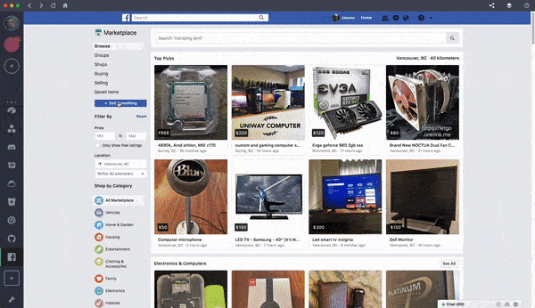 how to see sold items on facebook marketplace