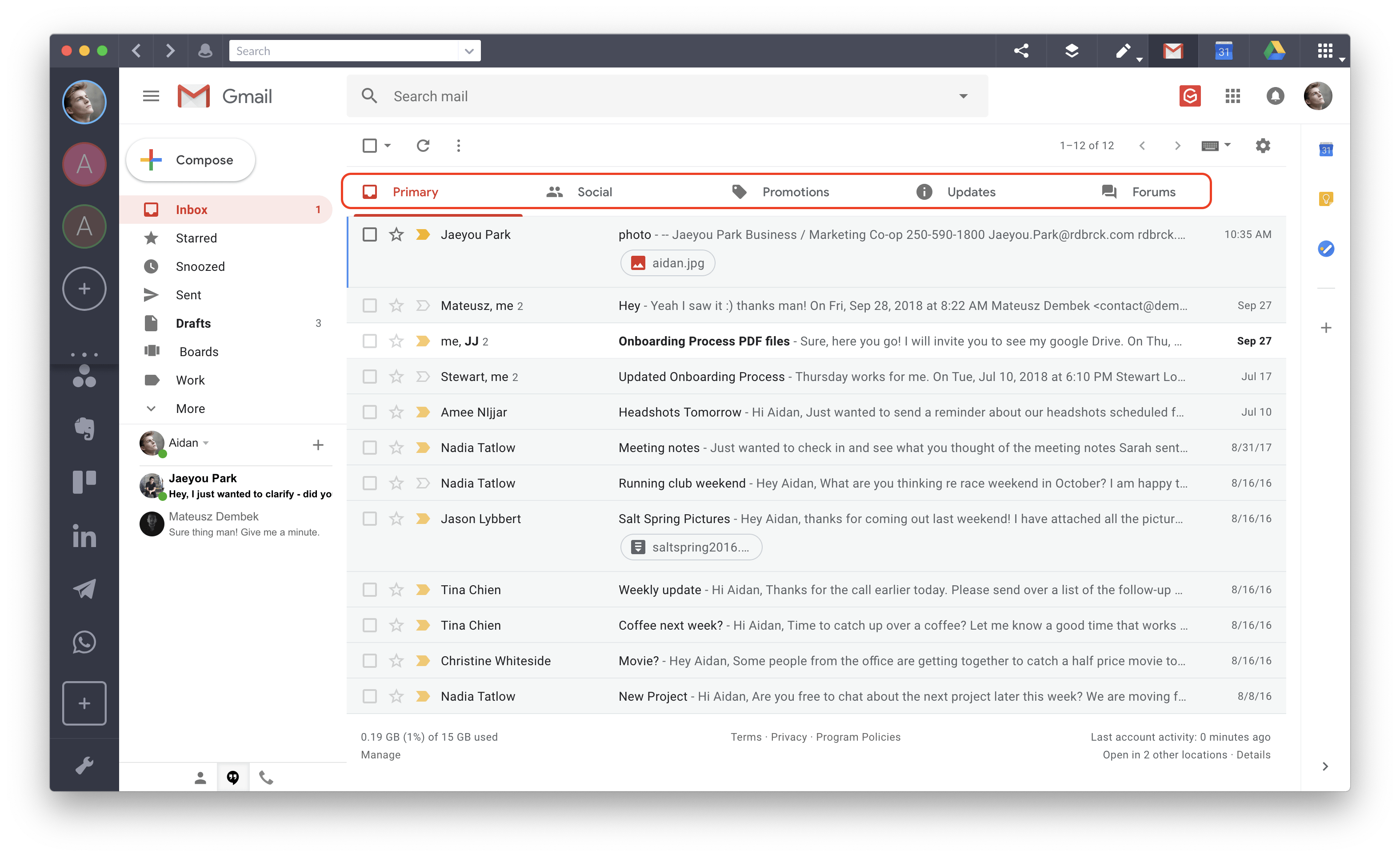 moving mail into folders allow me to delete it in my inbox gmail