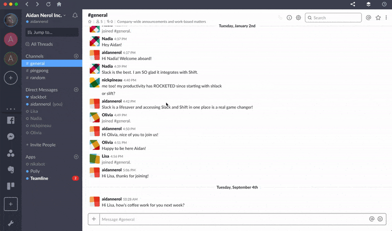 slack status update bot