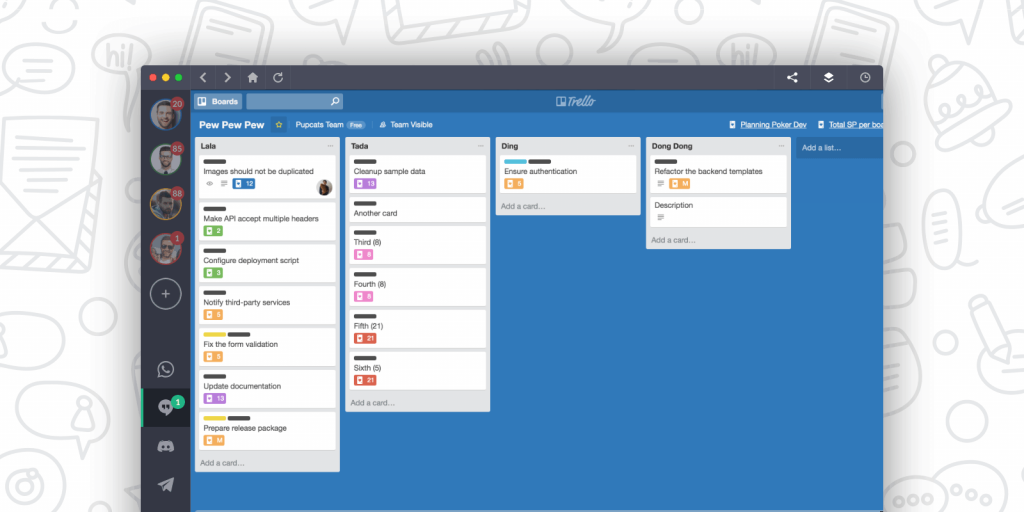 trello screenshot