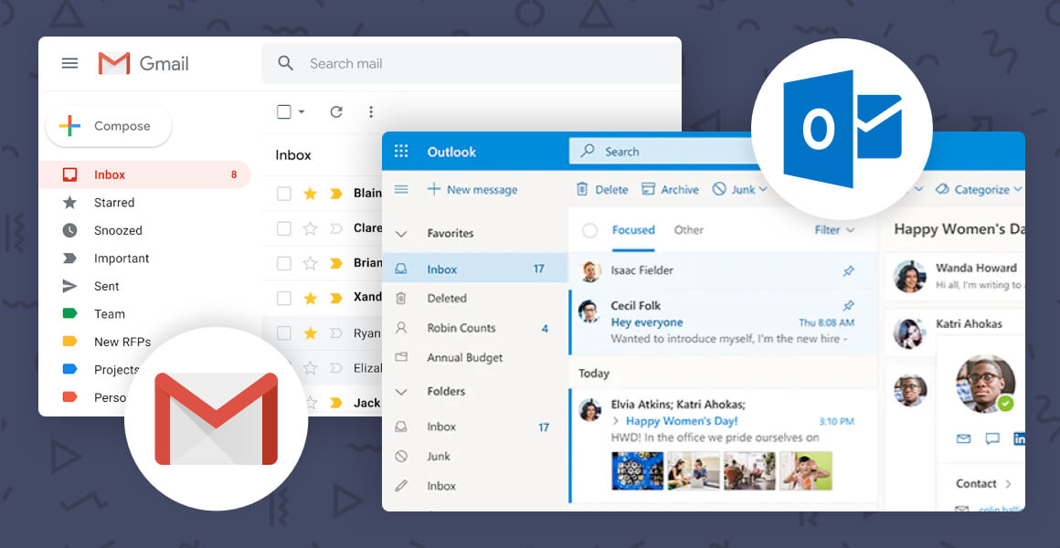 add an outlook email to gmail