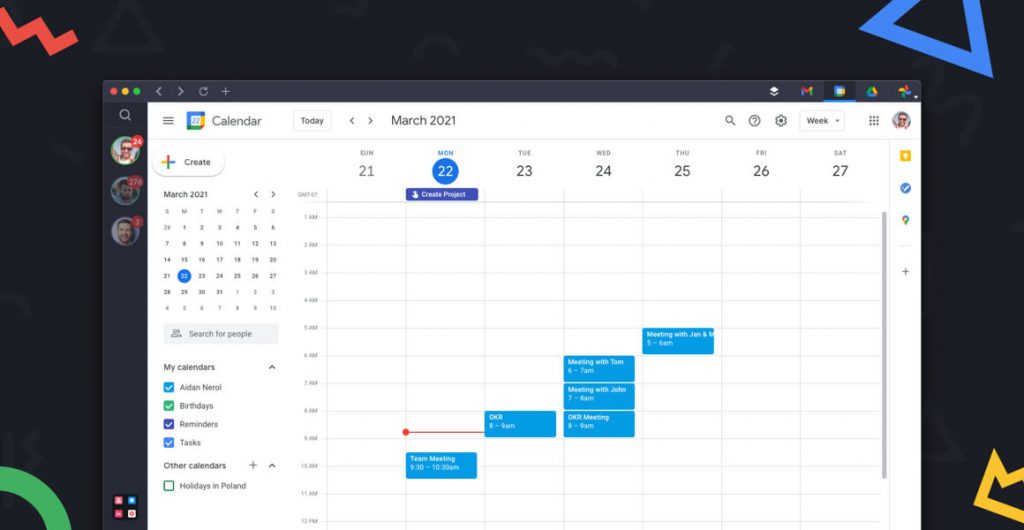 how to post the calendar on mac desktop